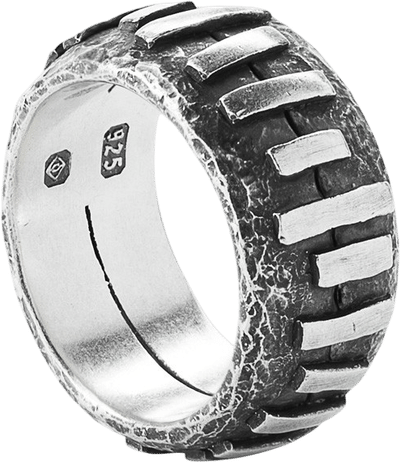 Stitched Sterling Silver Ring
