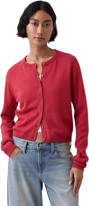 Gap cotton cropped cardigan
