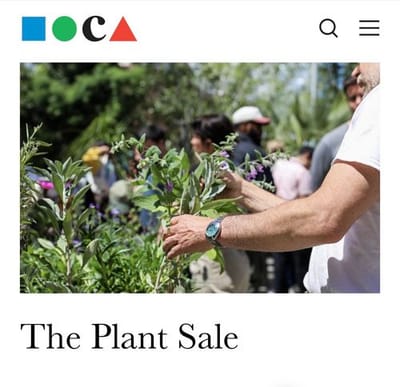 The Plant Sale at MOCA Geffen