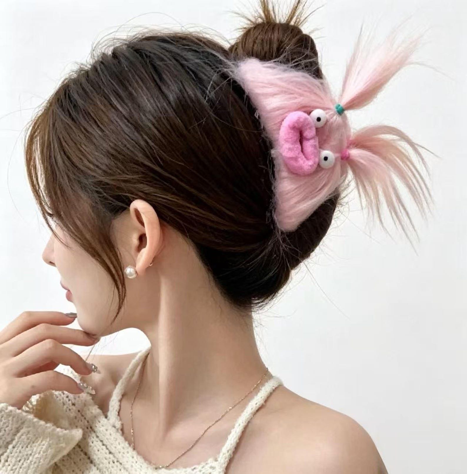 Cute Fuzzy Monster Hair Claw Clips (4 Colors)