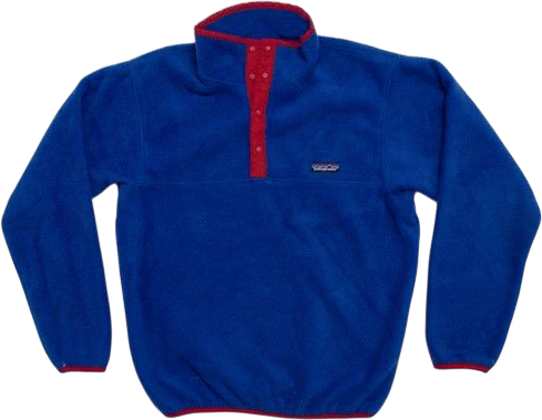 Vintage 80s (1988) Patagonia Med Snap T Fleece Sweatshirt Jacket Blue