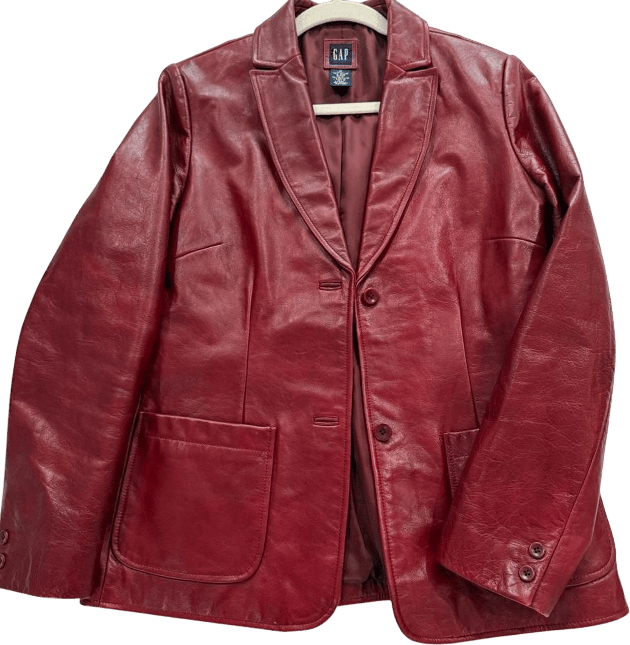 Vintage Gap Red leather jacket