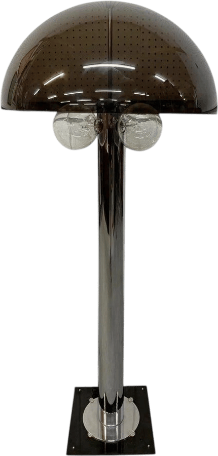 Mid-Century Modern Mushroom Chrome Floor Lamp