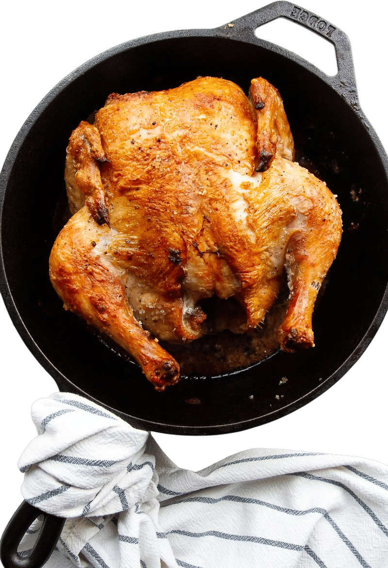 Roasting a whole chicken