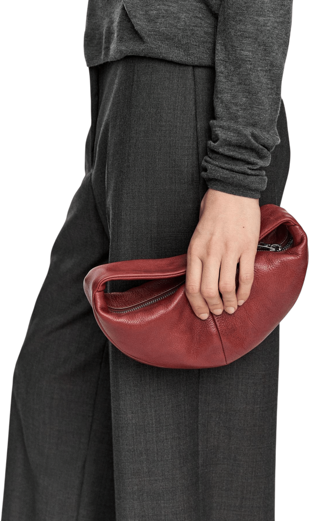 Mini Nappa Leather Half-Moon Handbag