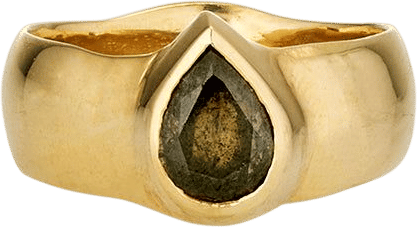 Censer Ring with Salt and Pepper Diamond