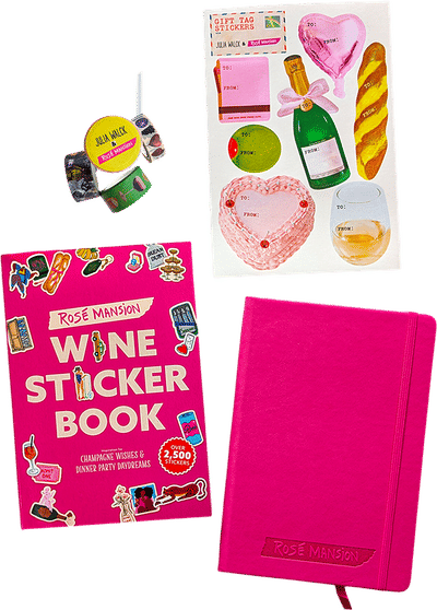 Rosé Mansion Wine Sticker Book