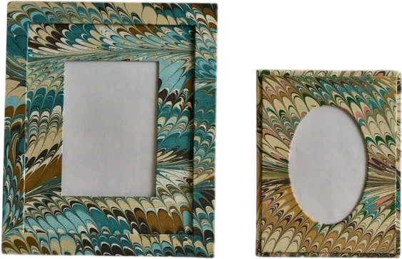 Marbled Flatiron Feathers Frames
