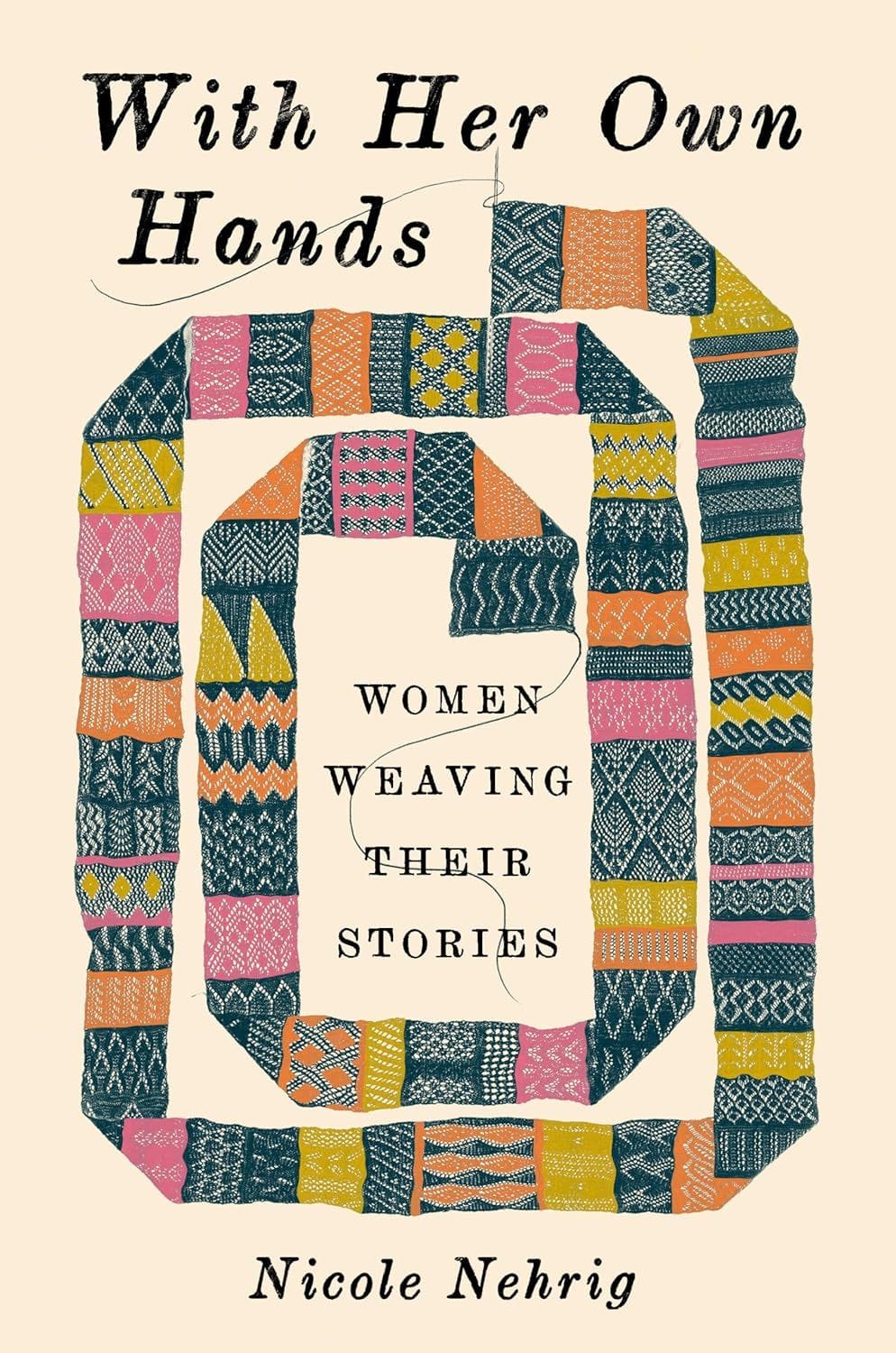 with her own hands