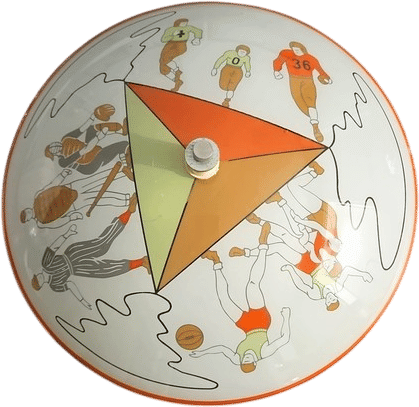 Vintage Sports-Themed Ceiling Light Cover