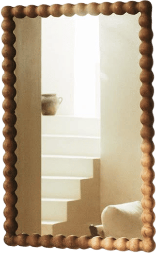 Wood Bobbin Mirror