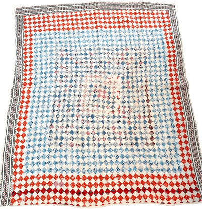 Vintage Postage Stamp Quilt