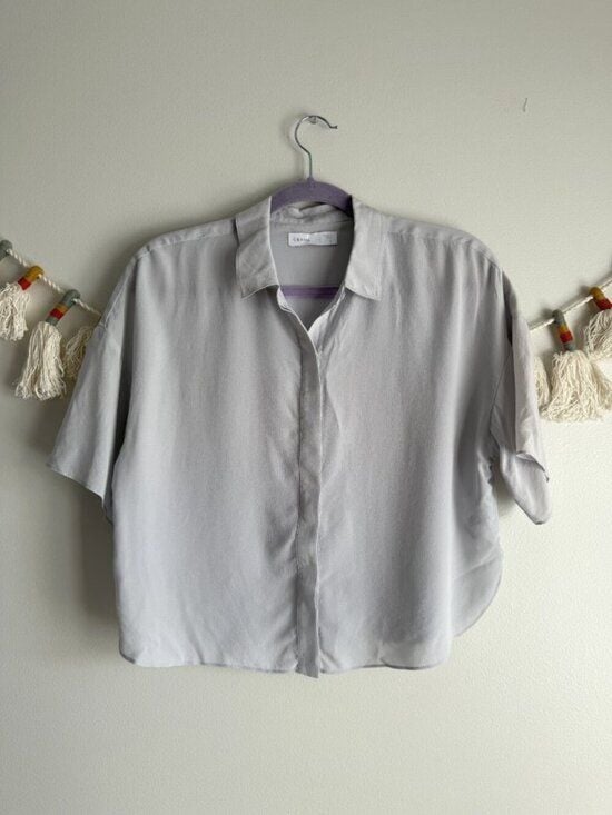 Jeans and a silk blouse