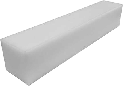 Powernail UHMW Ultra High Molecular Weight Polyethylene Tapping Block for Engineering, Flooring, DIY, White (12" x 2.4" x 2.4")