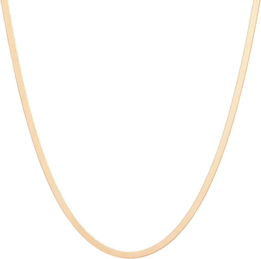Aurates New York Gold Herringbone Chain Necklace