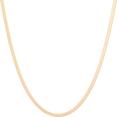 Gold Herringbone Chain Necklace