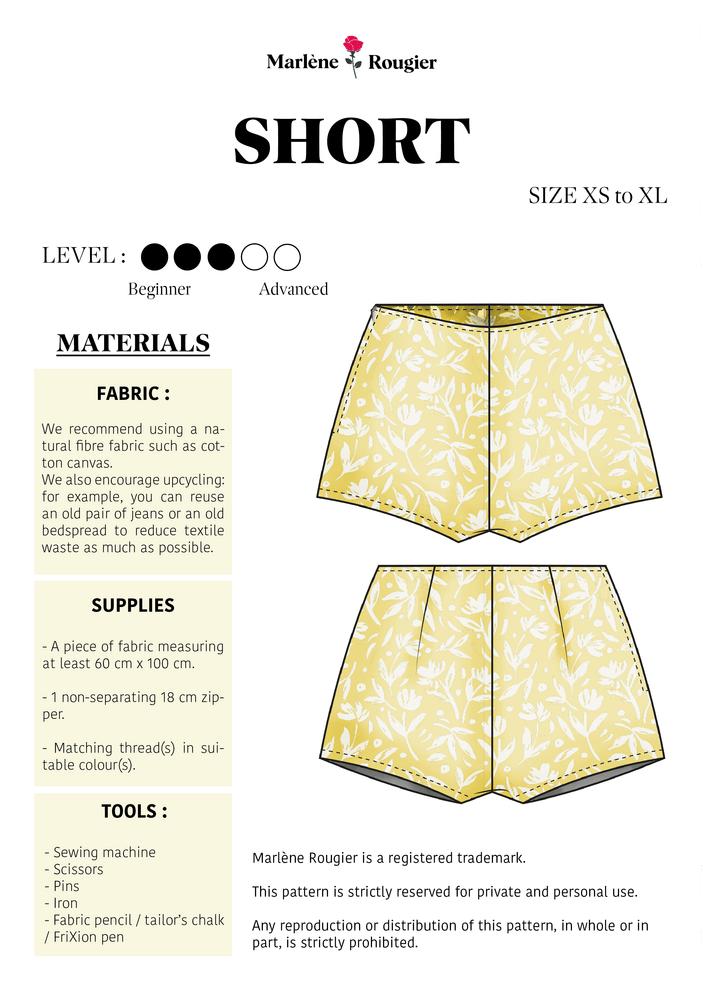 Margaux Short Sewing Pattern