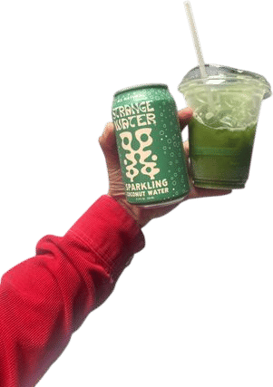 strange water sparkling coconut water matcha
