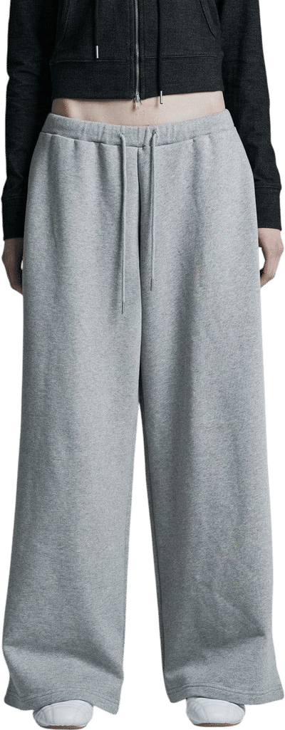 Plus Wide Sweatpants Melange