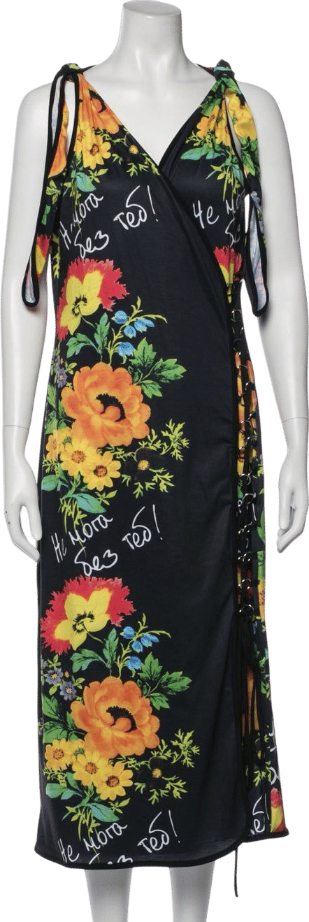 Chopova Lowena Floral Print Long Dress