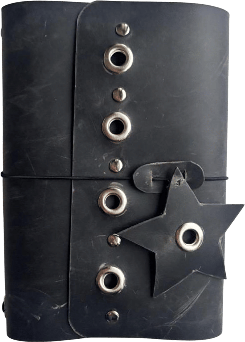 Vintage Gray Leather Journal Cover