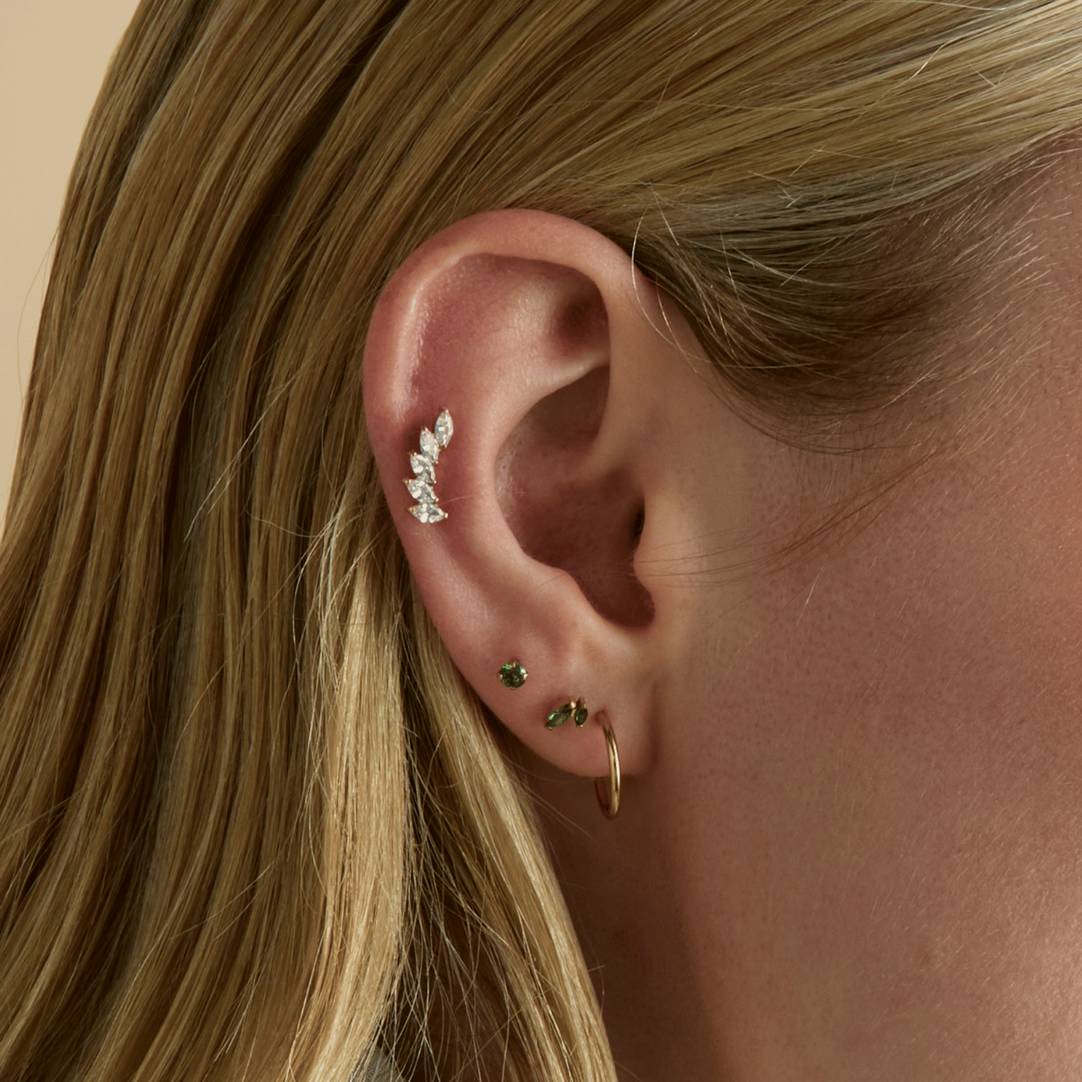 Astrid & Miyu Flat Back Labret Stud Earrings