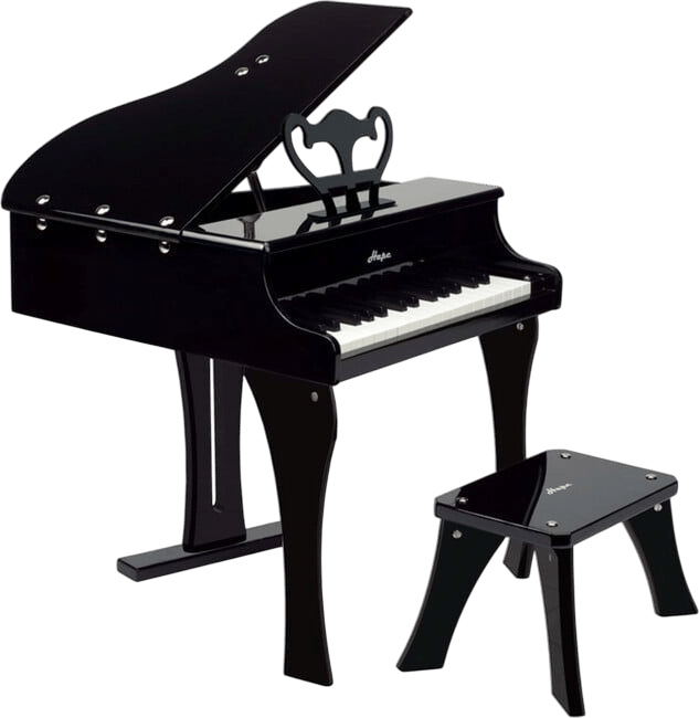 30 Key Grand Piano W/ Bench in Black, Toddlers