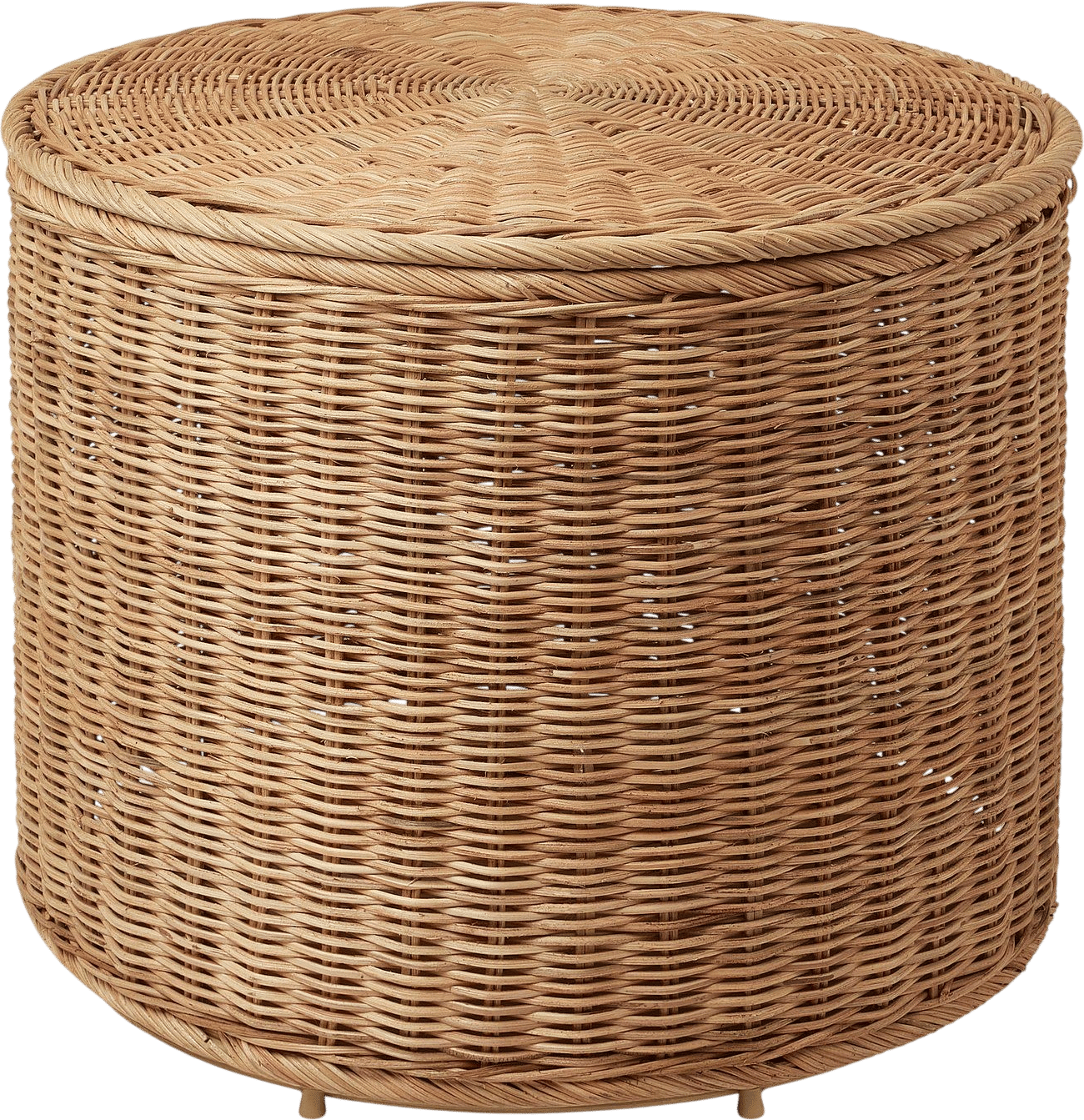 TOLKNING pouf with storage, handmade rattan