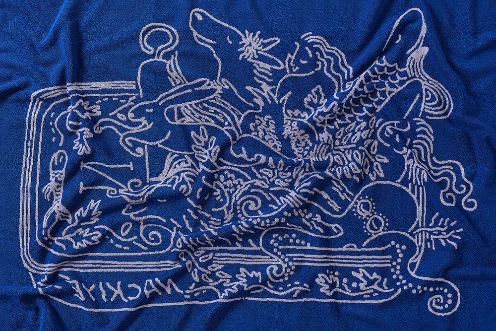 Nackiyé A Tight Ship Beach Towel (Lavender/Sea)