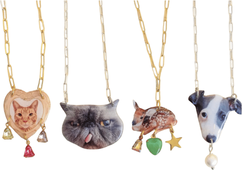 Haricot Vert Picto-Pet Pendant Necklace