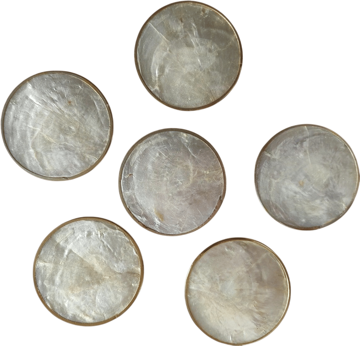 Mother of pearl cork coasters