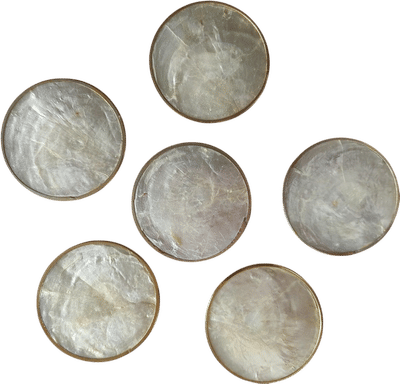 Mother of Pearl Cork Coasters