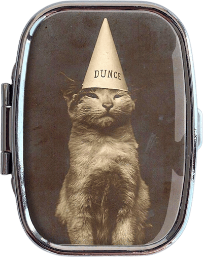 Dunce Cat Small Pill Box Case