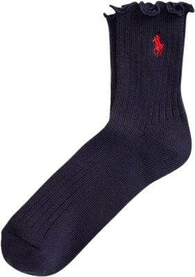 Ruffled-Cuff Ankle Socks