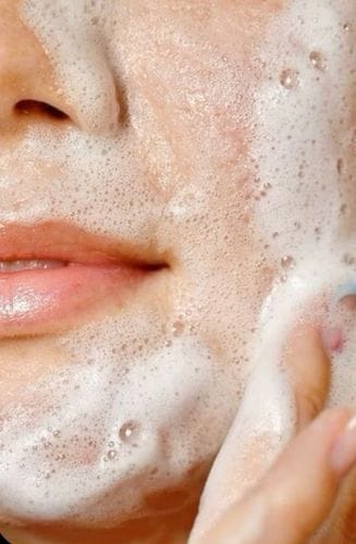getting in the shower to wash your face at night