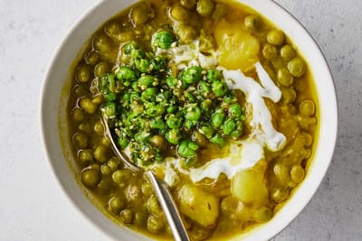 Spiced Pea Stew With Yogurt Recipe
