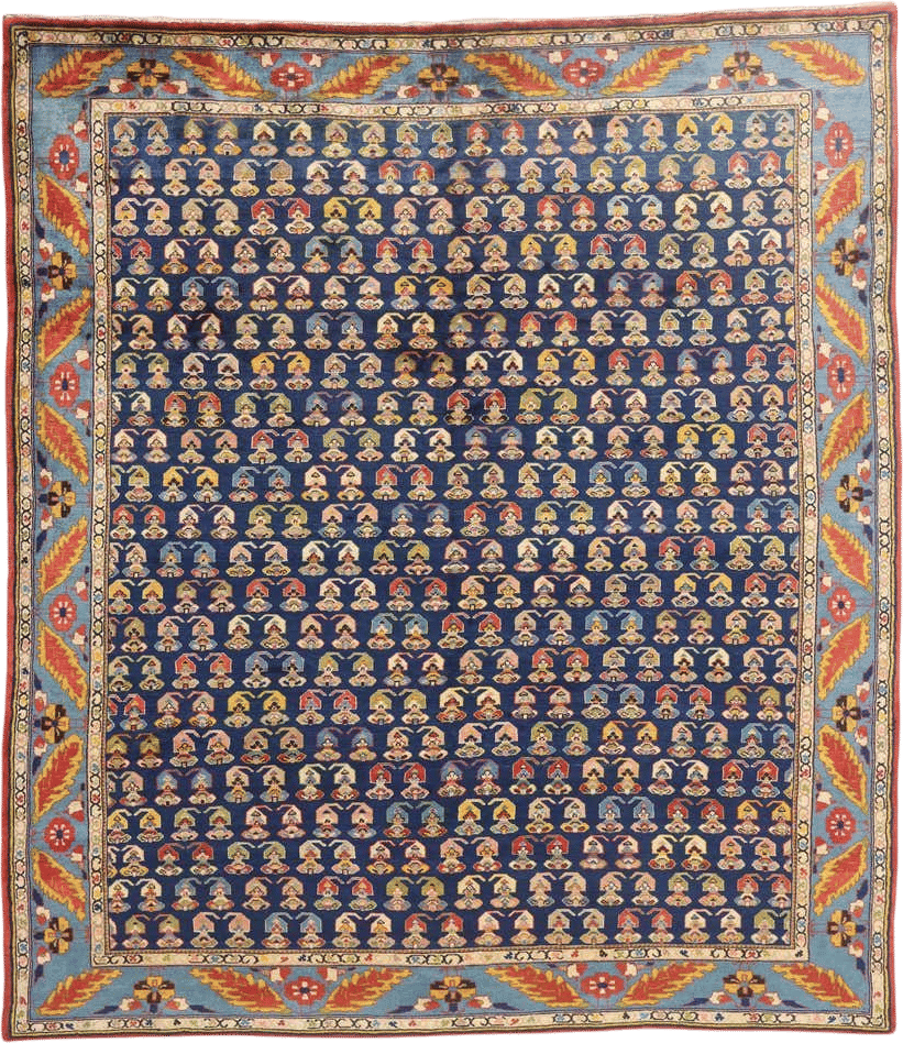 The Indigo Orchard: Vintage Persian Malayer Rug (1950's)