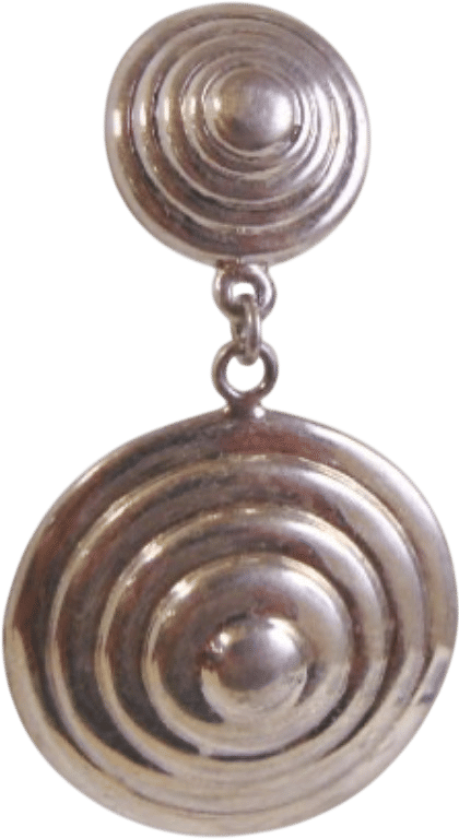 Womens Vintage Estate Sterling Silver Modernist Dangle Earrings 12.2g