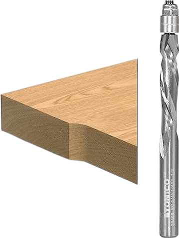 YONICO Router Bits Pattern Bit Solid Carbide Flush Trim Spiral 1/4-Inch Compression 1/4-Inch Shank 33400-SC