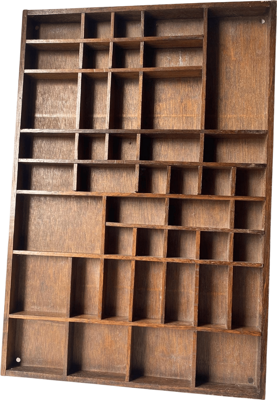 Vintage 1970s Wooden Shadow Box Display Shelf
