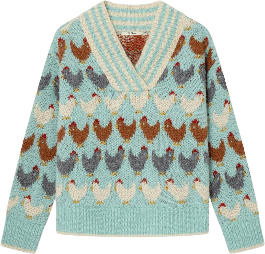 Dr Bloom Sky Blue Chirp Sweater