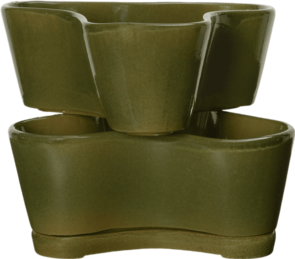 Gemi Stackable Planters (Set of 2, Moss Green)