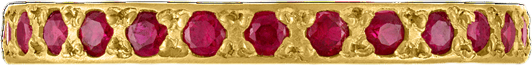 2.5mm Ruby Pavé Band