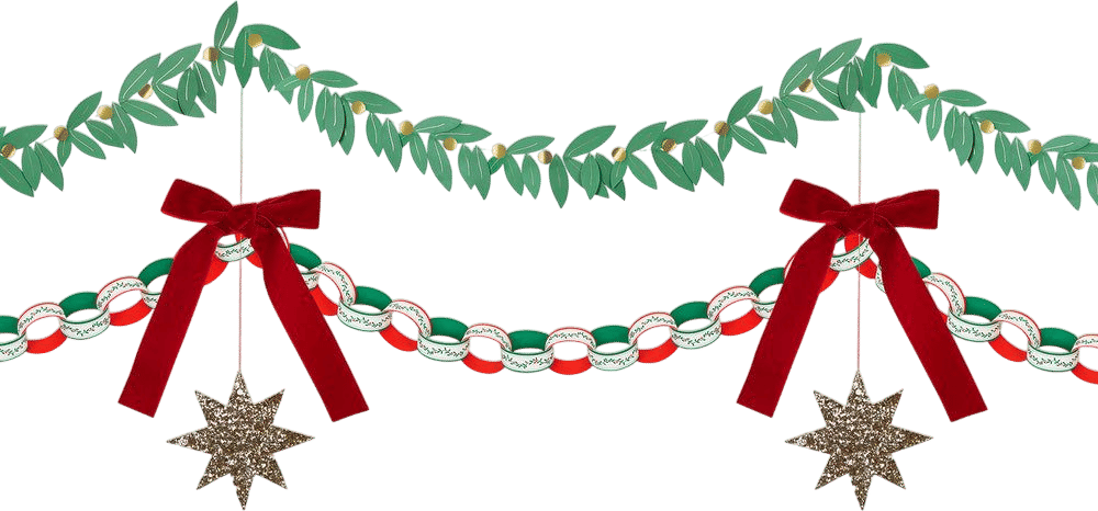 Bows and Stars and Trimmings Garland Kit