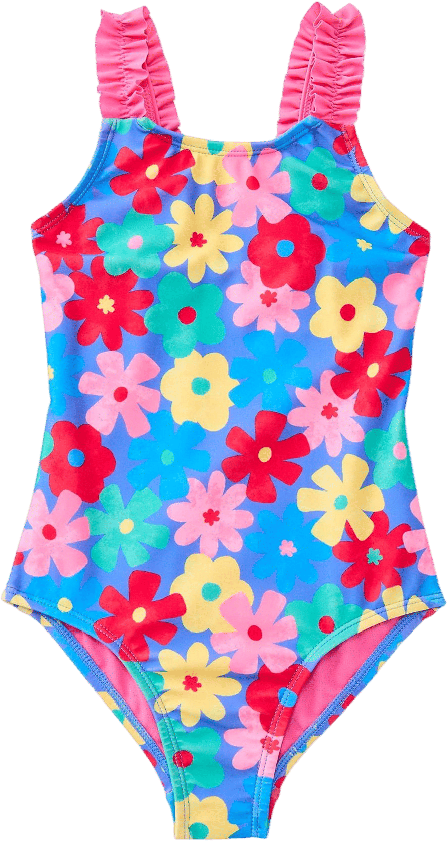 Wonder Nation Girls One Piece Swimsuit UPF 50+