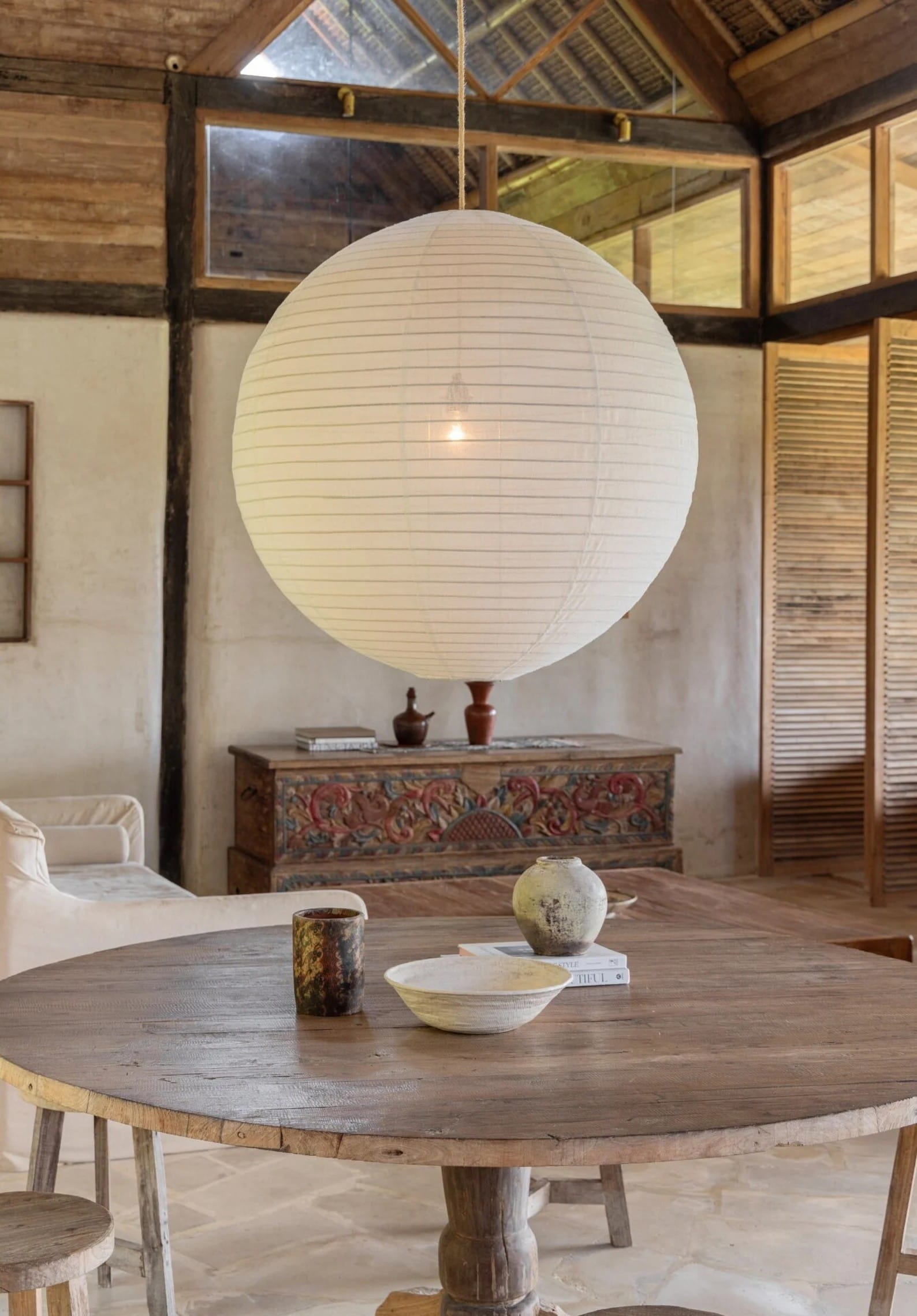 LUNA Linen Pendant Light Shade - Off-White