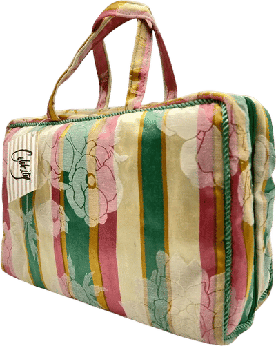 Celebrity New York Folding Striped Cosmetic Bag