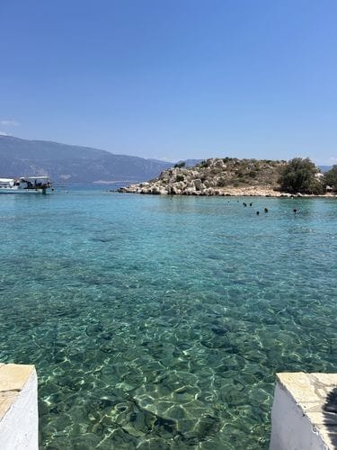 Taking a dip in the Mediterranean