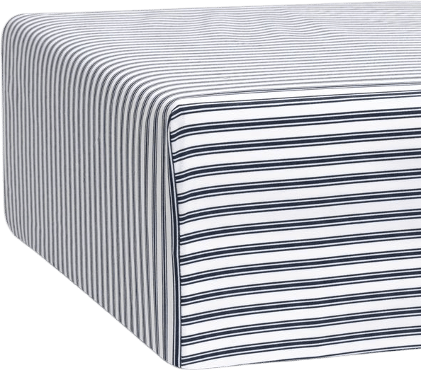 Luxe Premium Percale Crib Sheet in Navy French Ticking