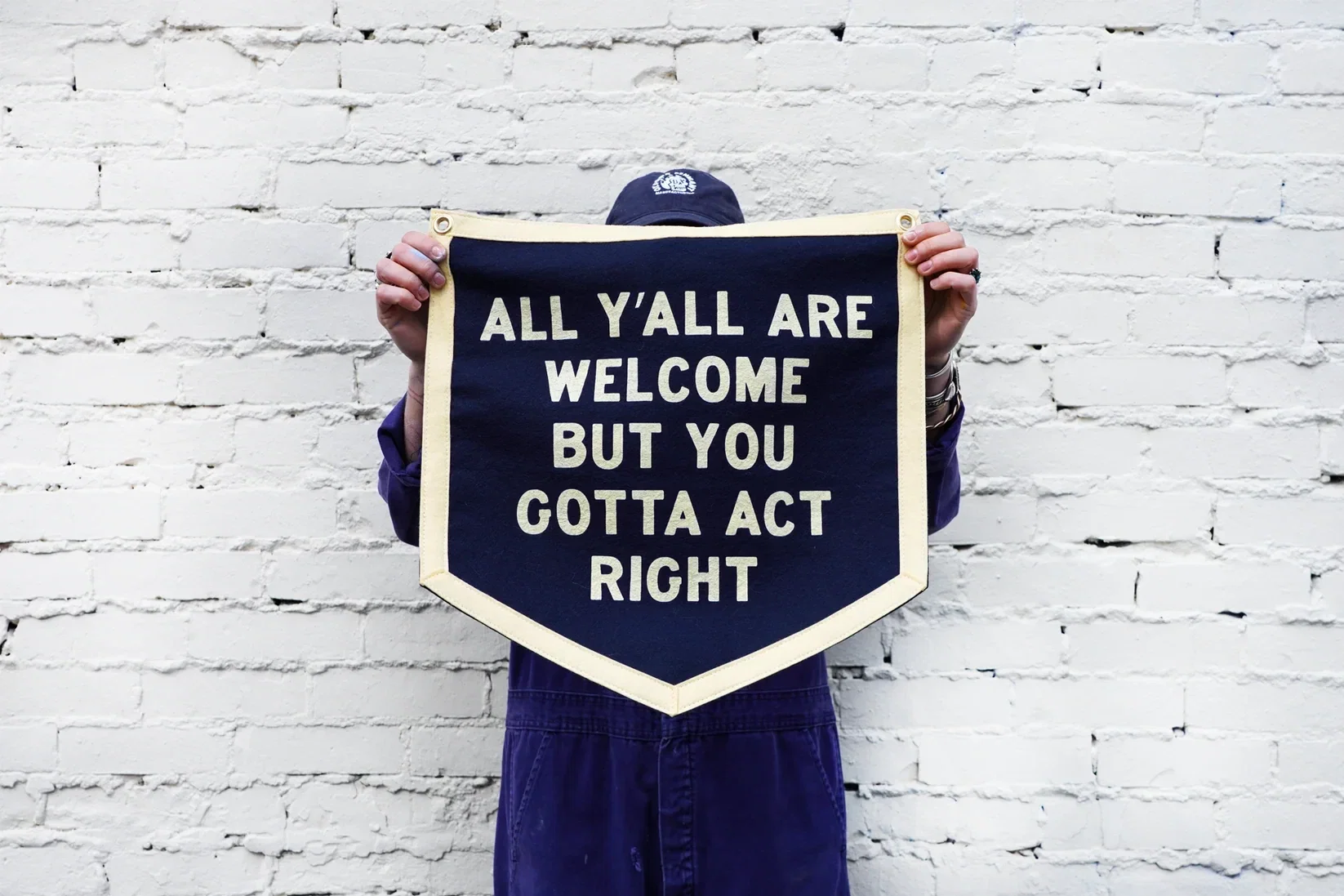 All Y'all Are Welcome Camp Flag